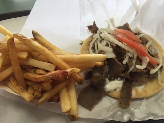 Tasty Gyro and great fries