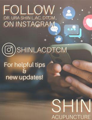 Follow Dr. Ura Shin L.Ac, DTCM on Instagram @shinlacdtcm