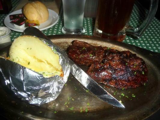 Black diamond steak and baked potato