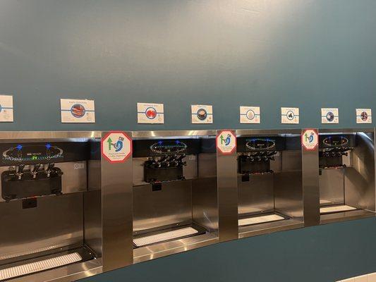 The frozen yogurt machines