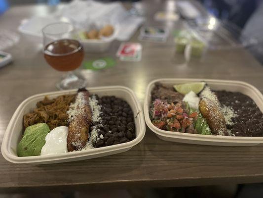 Bowl carne asada and pabellon