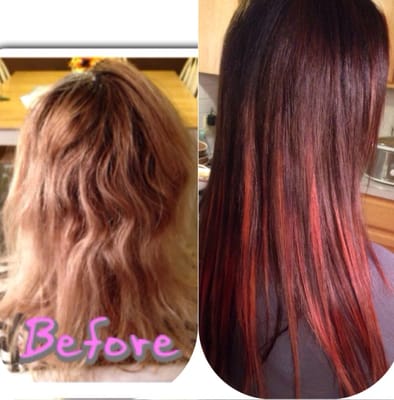 Before and After color and custom colored extensions