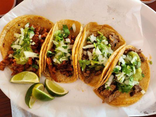 Adobada and Carne Asada Tacos