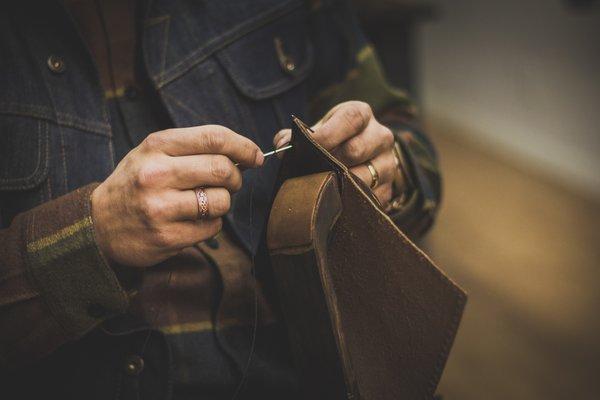 Hand stitched leather goods guarantee a long life.