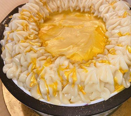 Lemon meringue soap cake