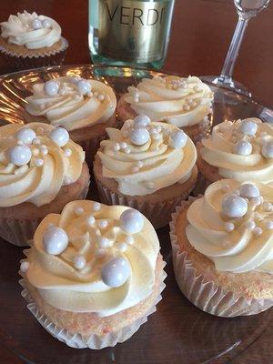 Our champagne infused cupcakes are always a hit at weddings!