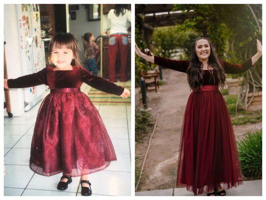 this is the dress she wanted recreated from her childhood for her prom - Manijeh did such a wonderful job!!