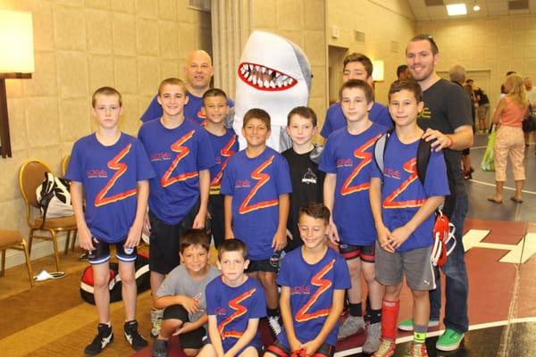 An Edge Wrestling team picture with the Cape Cod shark in 2015.