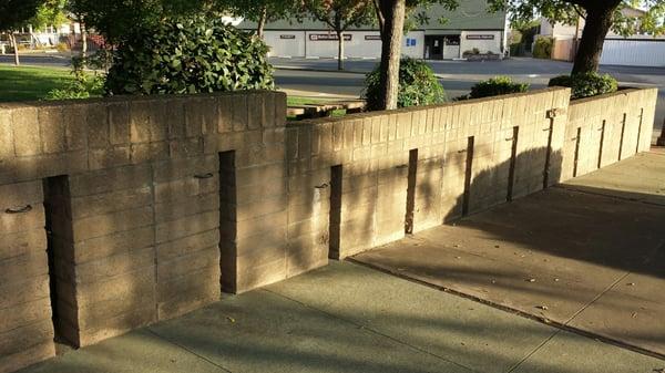 Lots of hooks along this wall for Bicycle parking!