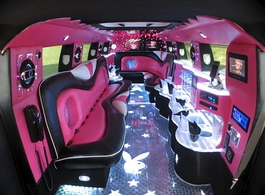 Pink Hummer Limo Interior