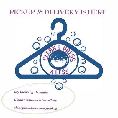 Laundry & Dry cleaning done from your phone! Pick & Delivery is here.