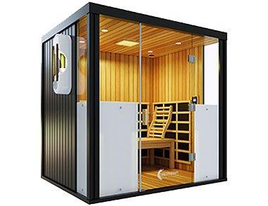 HaloIR Dry Salt/Infrared Sauna: a synergistic combination of Infrared Saunas and Salt Therapy to engage all 5 senses.