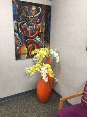 Beautiful art and floral arrangement!!!