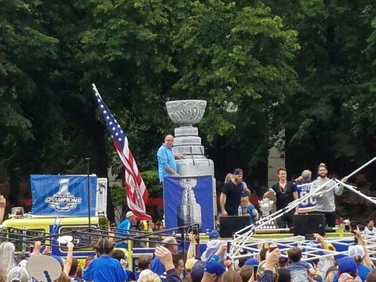 View from our truck during the Stanley Cup Parade!!!