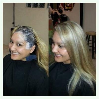 The blond is  back! Hair done by August @ Rebekah's Hair Studio.

#HairByAugustine