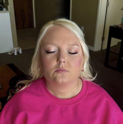 Natural glam makeup on this Bride! Hair and makeup by Beauty2Me stylists.