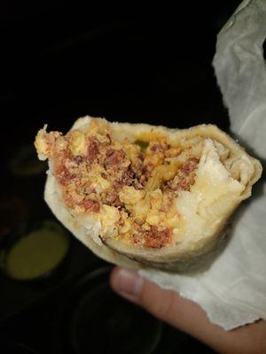 Chorizo breakfast burrito. Delicious!