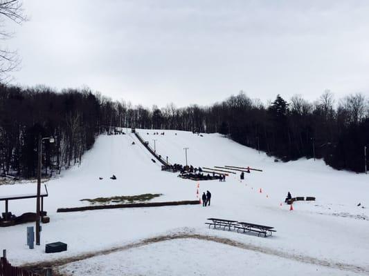 A view of the tubing hills.