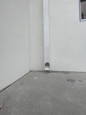 commercial downspout install