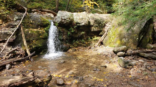 One of the waterfalls on the blue trail closer to the parking lot