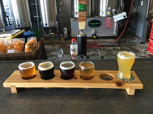 Flight in tap room.