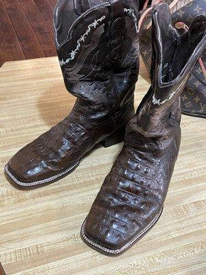 Repaired boots.