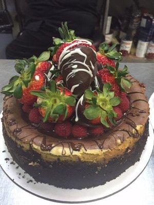 Great cake,,,,fresh strawberries