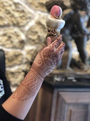 Hand and wrist lower arm henna