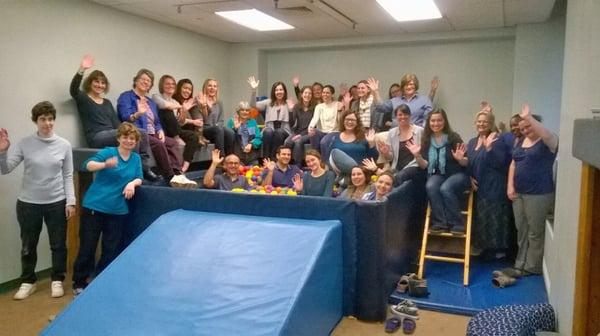 BOA therapists and office staff showing our blue on Autism Awareness Day, April 2, 2015.