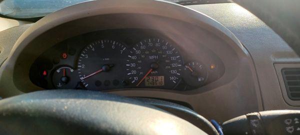 Gas odometer on empty