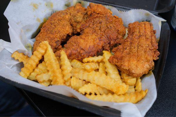 "Extra Hot" tenders and fries, #4.