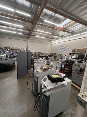 This is our service center wherein we receive and repair our customer's equipment.