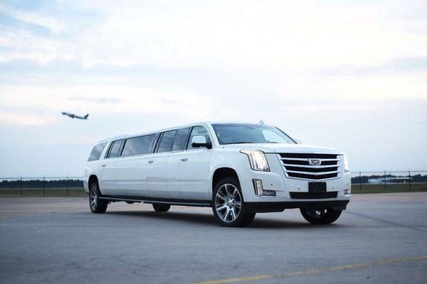 Cadillac Escalade stretch limousine exterior