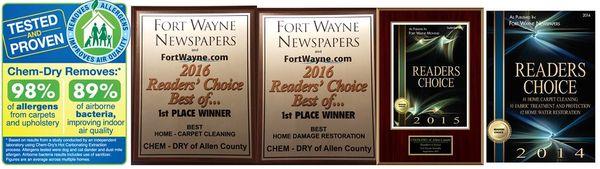 Results & Awards related to the 4 local franchises independently owned.