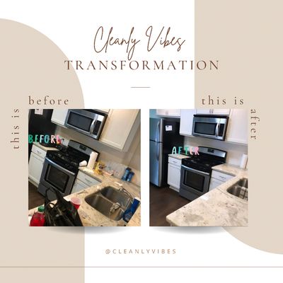 Before & After of A Kitchen Cleanse.