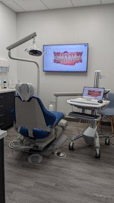 Our Dental Treatment Room and Digital Intraoral Scanner.