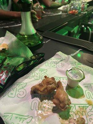 Watermelon mint hookah and lemon pepper wings