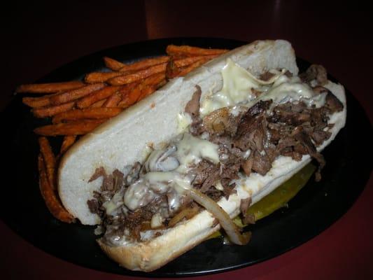 monster philly w/ sweet potato fries