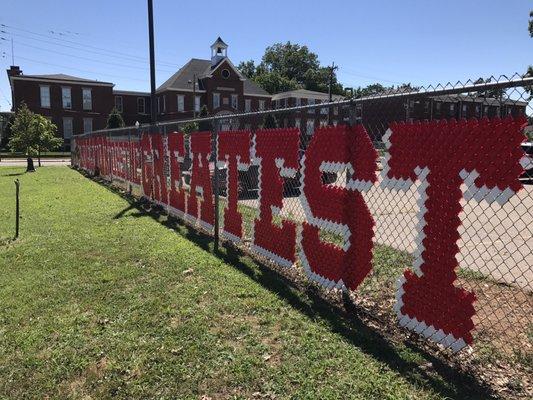 Fence mural.