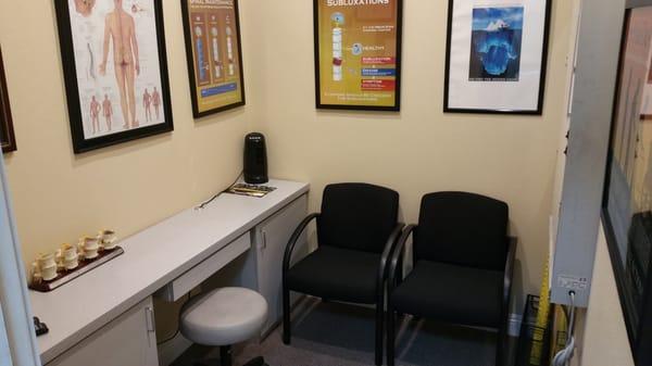 Our consultation room. This is where we discuss the cause of your health concern and provide solutions to accomplish your health goals.