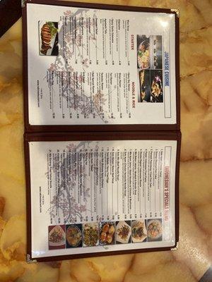 Menu update