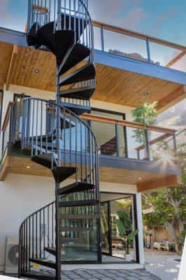 Spiral Staircase to second floor and rooftop