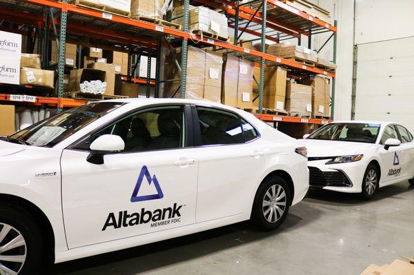 Vinyl for Altabank Vehicles.