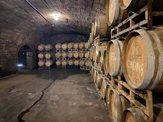 Wine barrels.....really interesting part of the tour.