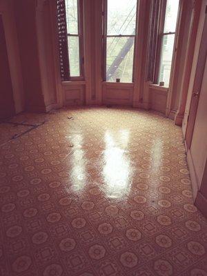 Sparkle and shine...not bad for a floor that's older than me!