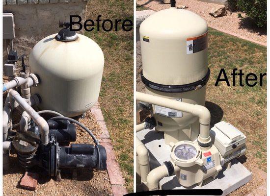 Need s new filter? Before and after of new filter installation