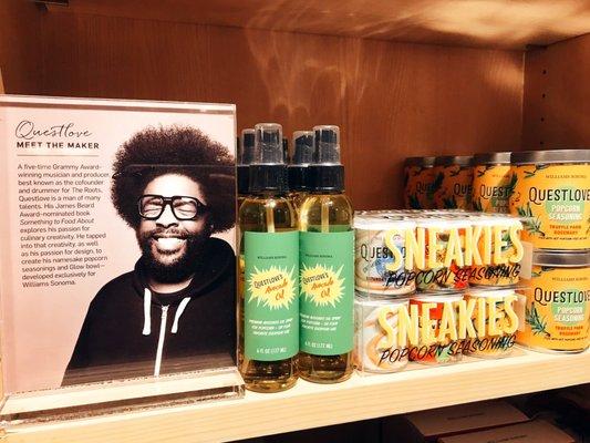 Philly's own Questlove has a line of popcorn salts and seasonings as well as 0 cal spray avocado oil, which is fantastic!