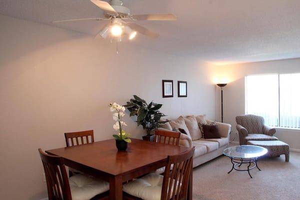 Open Living Room and Dining Room