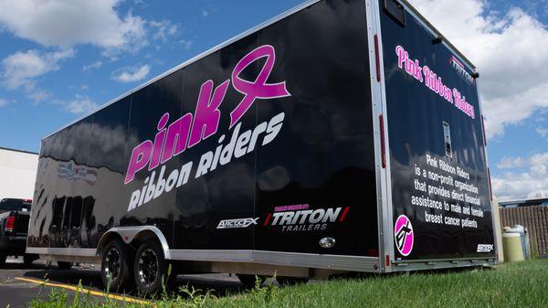 Custom Trailer Wrap for Pink Ribbon Riders