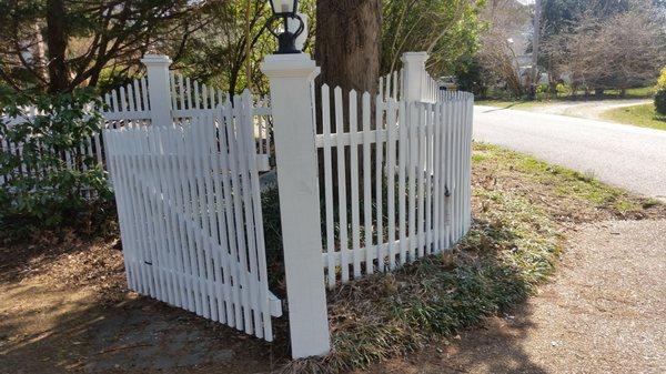 Two gates open into a sensational view of the house and river!